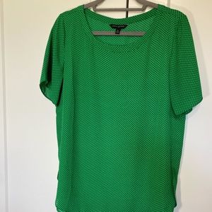 Banana Republic Blouse pullover- Green with navy and light green dashes- Medium